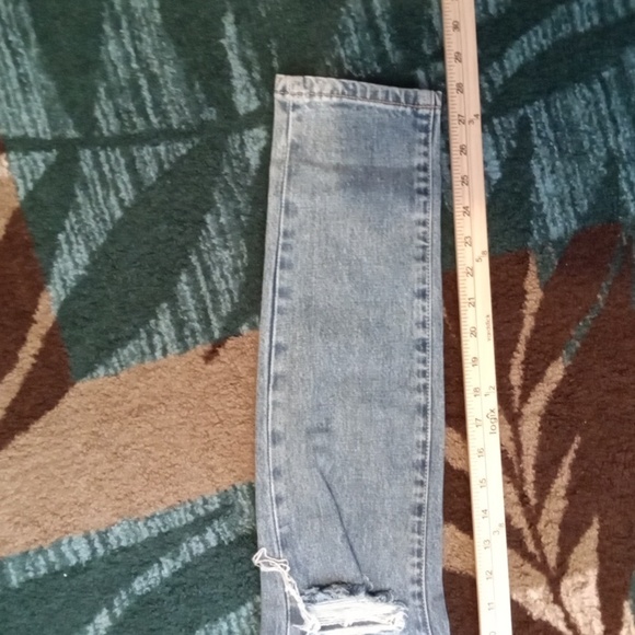 WeWoreWhat High Rise Blue Jeans Danielle Exposed Button Womens 25 - Picture 7 of 11